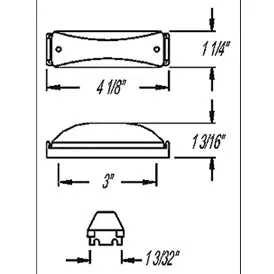 Optronics Red Led Thin Line Mrk/Clr Light 2