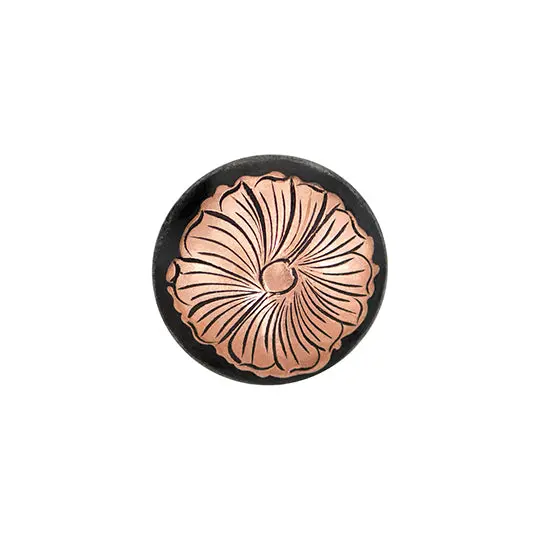 Partrade Desert Rose Concho Dark Grey Steel- 1-1/2" 1