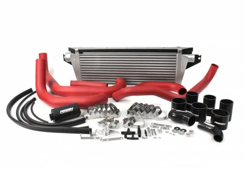 Perrin 08+ Wrx Fmic Red Boost Tubes W/ Black Silicone 1