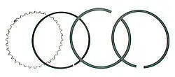 Piston Ring Set 4.350 Moly 1/16 1/16 3/16 1