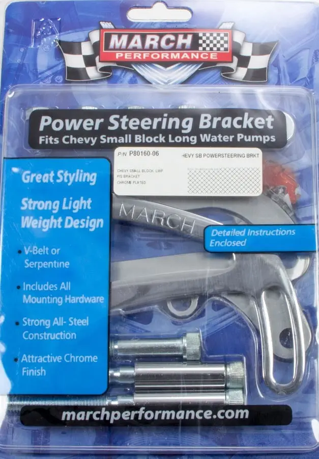 Power Steering Bracket Sbc Chrome 1
