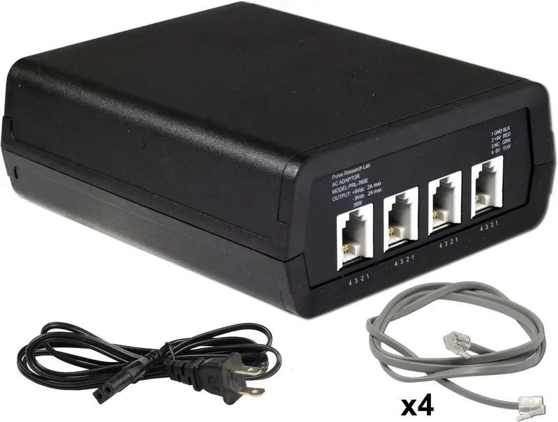 Prl-760E-120/220, ±9.0 V/1.8 A, Auto-Switching Ac Adapter W/Ac Power Cord, 4 Modular Jacks And 4 Cables 1
