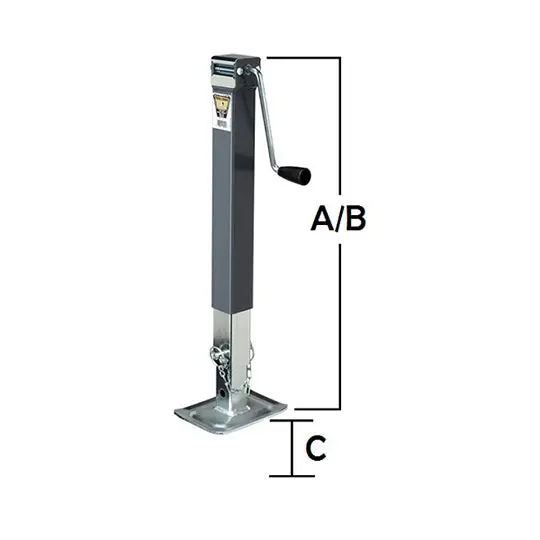 Pro Series 8K Sidewind Dropleg Jack 15In Lift 1