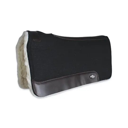 Professional's Choice 1 1/4" Black Steam Pressed Comfort-Fit Felt Saddle Pad- 31"X32" 1