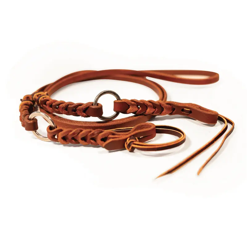 Professional's Choice 1/2" Bleeding Heart Heavy Oil Ring Roping Reins 1