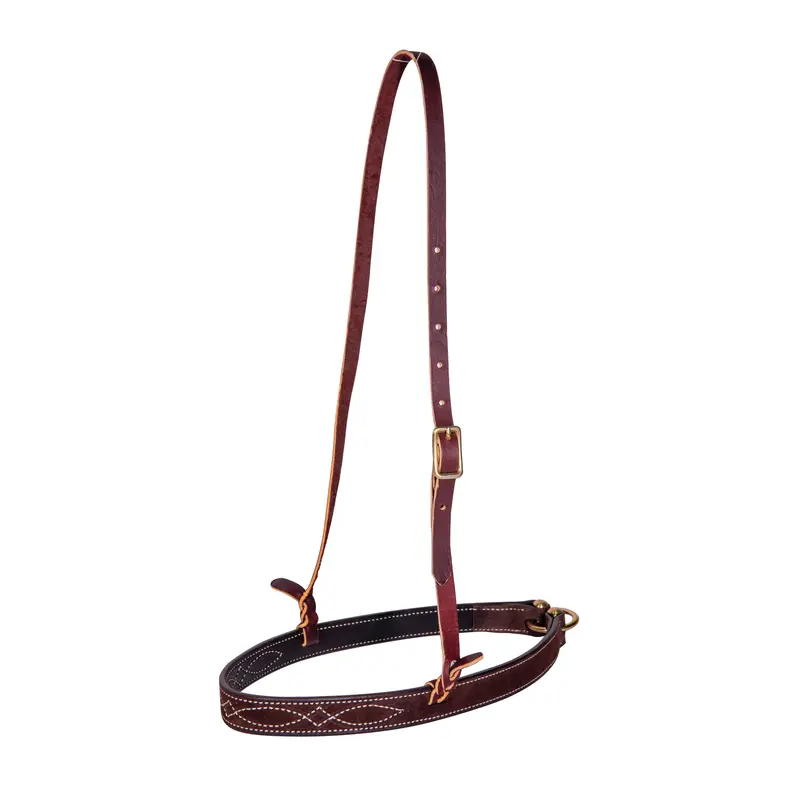 Professional's Choice 2-Ply Chocolate Roughout Gunslinger Tiedown Noseband 1