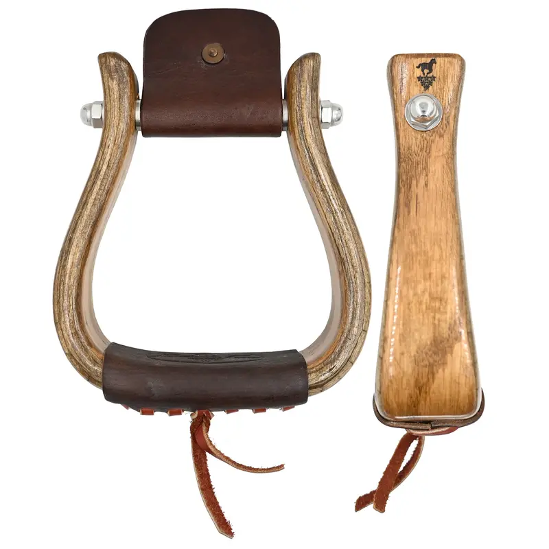 Professional's Choice 2" Stained Wood Stirrups 1
