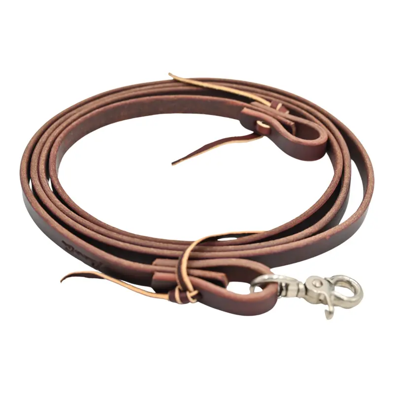 Professional's Choice 5/8" Latigo Roping Reins With Waterloops 1