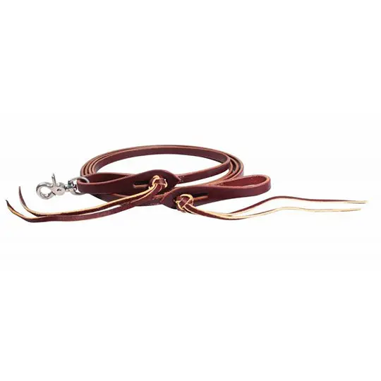 Professional's Choice 5/8" Pineapple Knot Latigo Roping Reins 1