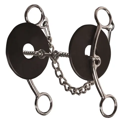 Professional's Choice Brittany Pozzi Lifter Series- Three Piece Twisted Wire Snaffle Bit 1