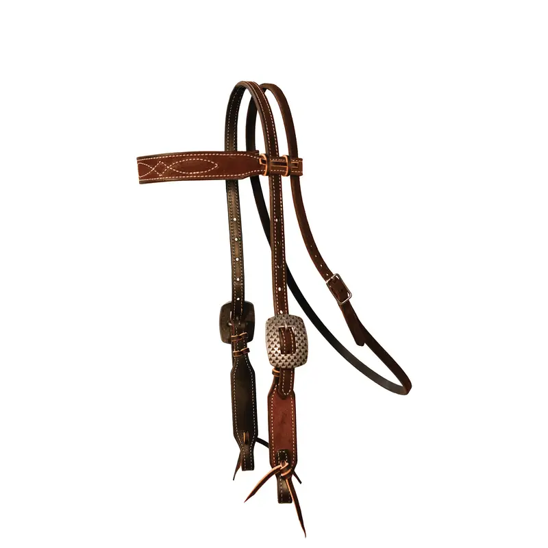 Professional's Choice Chocolate Roughout Gunslinger Browband Headstall 1