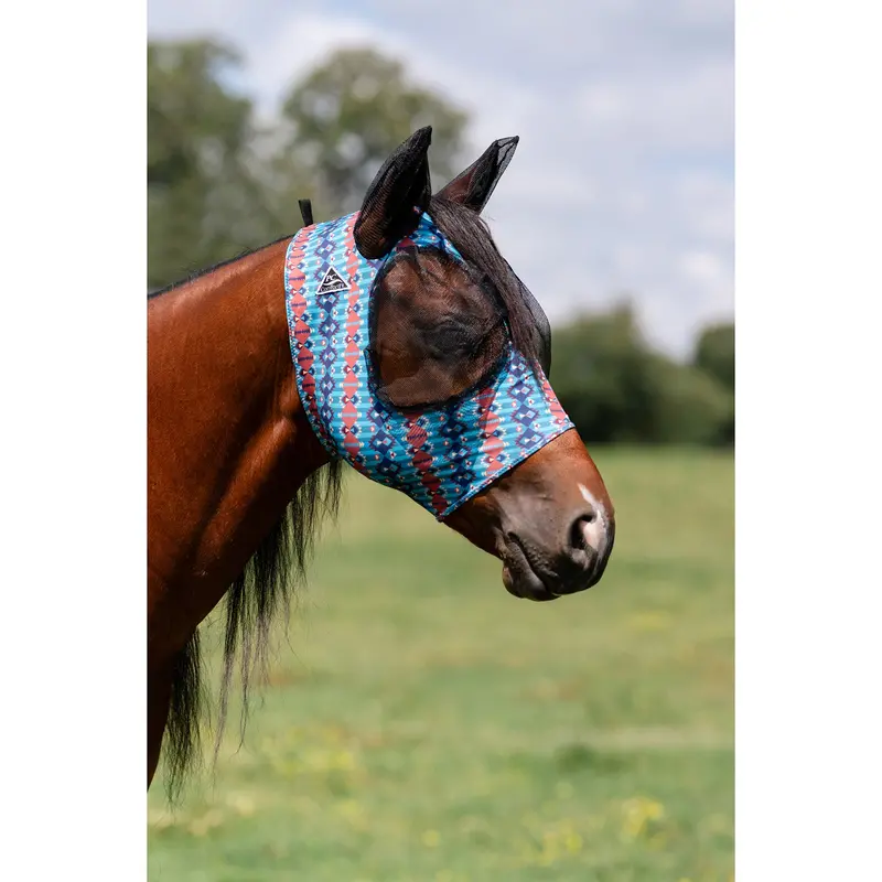 Professional's Choice Comfort Fit Lycra Fly Mask- Canyon 1