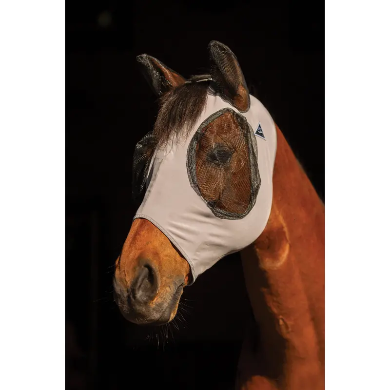 Professional's Choice Comfort Fit Lycra Fly Mask- Charcoal 1