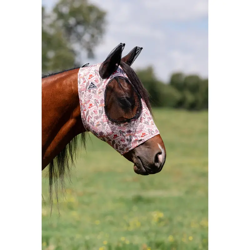Professional's Choice Comfort Fit Lycra Fly Mask- Cowgirl 1