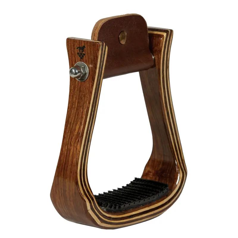 Professional's Choice Dark Wood Barrel Stirrups 1