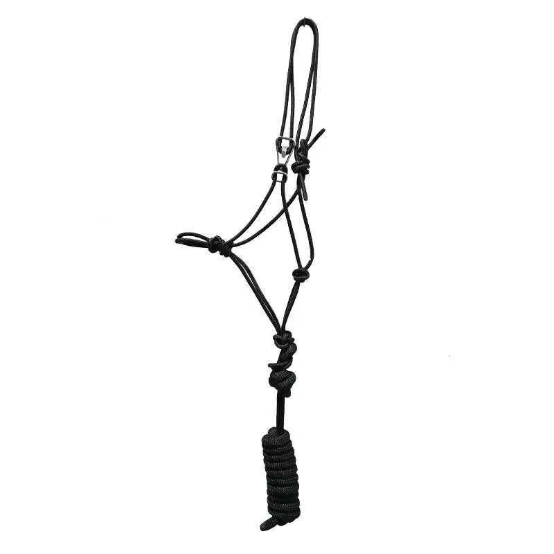 Professional's Choice Easy On Rope Halter With Lead Rope- Black 1