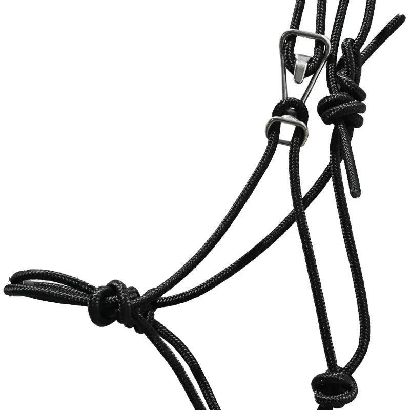 Professional's Choice Easy On Rope Halter With Lead Rope- Black 2