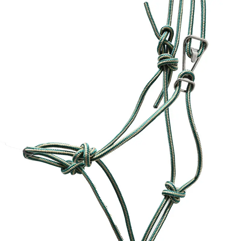 Professional's Choice Easy On Rope Halter With Lead Rope- Emerald 2