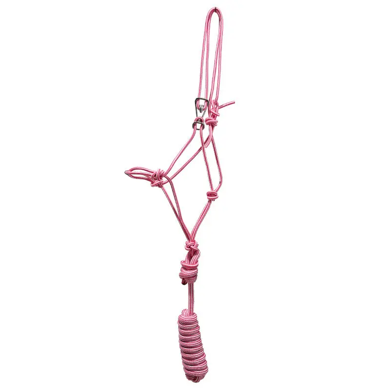 Professional's Choice Easy On Rope Halter With Lead Rope- Pink 1