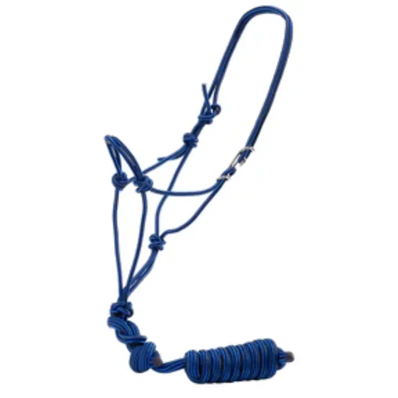 Professional's Choice Easy On Rope Halter With Lead- Royal/Black 1