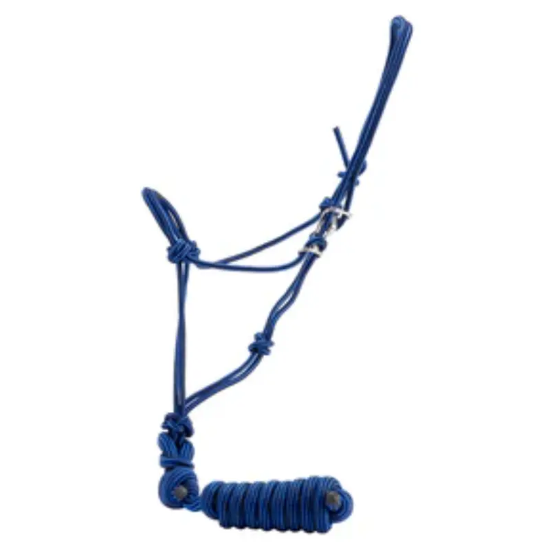 Professional's Choice Easy On Rope Halter With Lead- Royal/Black 2