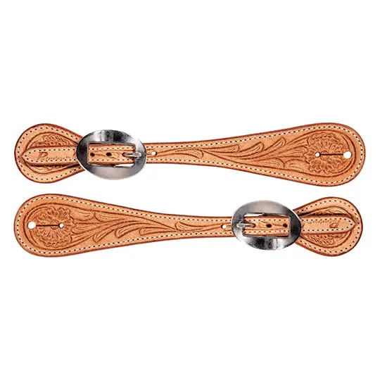 Professional's Choice Floral Tooled Roughout Spur Straps 1