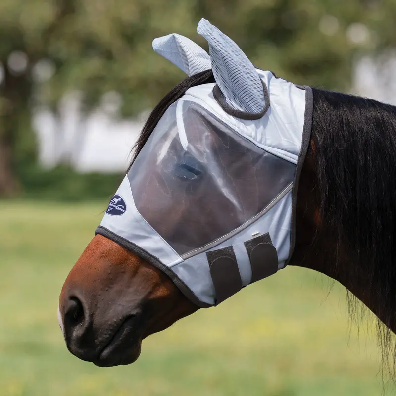 Professional's Choice Fly Screen Fly Mask- Grey 1