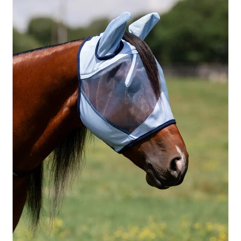 Professional's Choice Fly Screen Fly Mask- Sky Blue 1