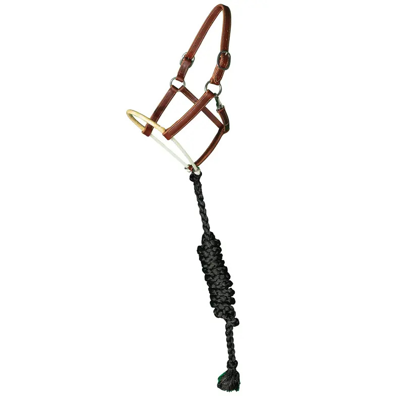 Professional's Choice Leather Halter W/ Rawhide Noseband 1