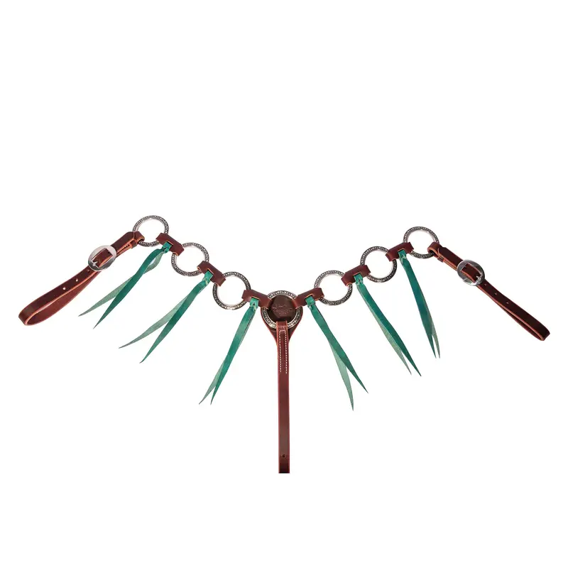 Professional's Choice Ring Emerald Tassel Pony Breast Collar 1