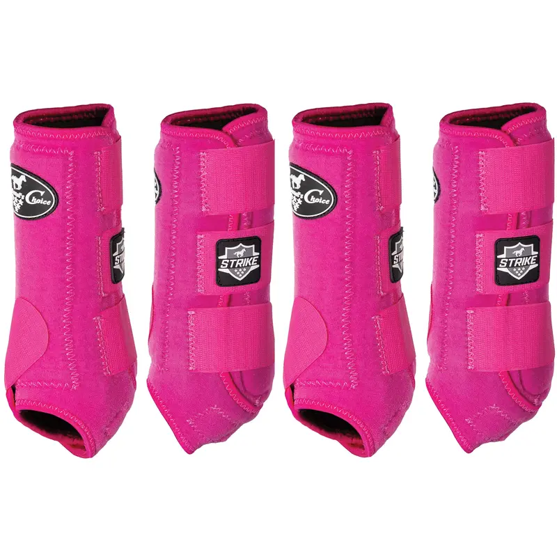 Professional's Choice Strike Value 4 Pack Sports Medicine Boots- Raspberry 1
