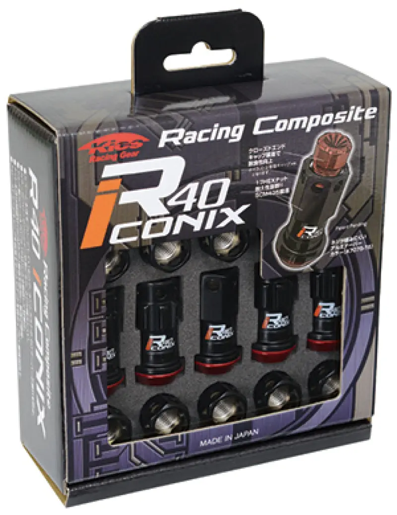 Project Kics 14X1.50 Black Lock W/ Capless Lug Nuts 16+4 Wri14ka 1