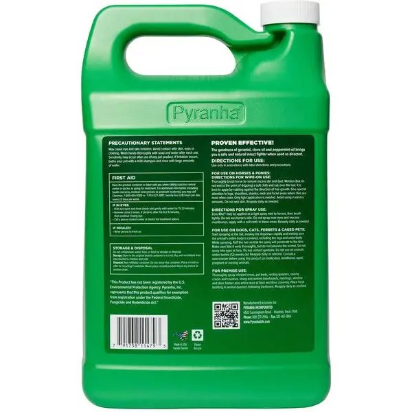 Pyranha Zero-Bite Fly Spray- Gallon 2