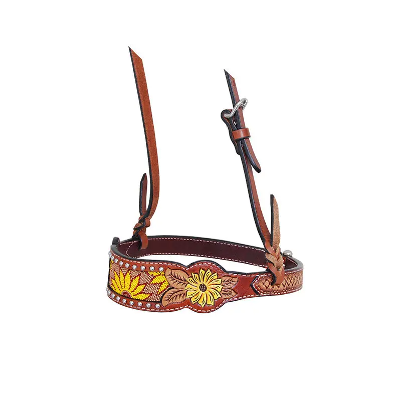 Rafter T Ranch Co. Beaded Sunflower Tiedown Noseband 1