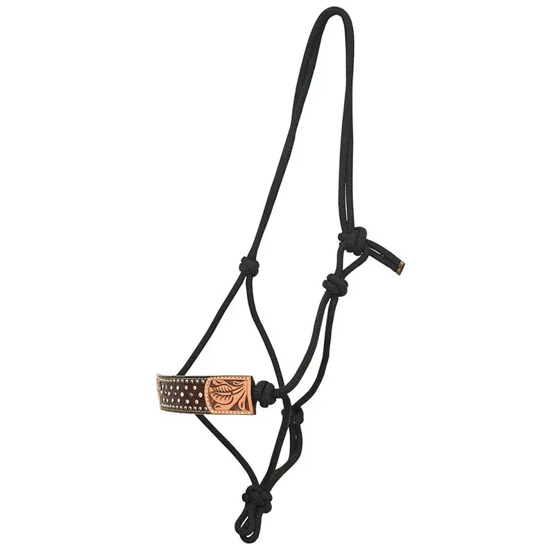 Rafter T Ranch Co. Rope Halter With Brown Gator Print 1