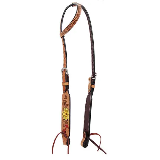 Rafter T Ranch Co. Slip Ear Headstall With Sunflower 1