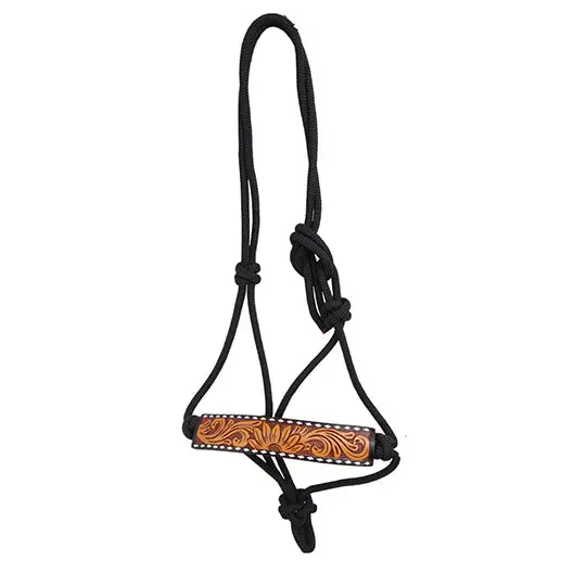 Rafter T Ranch Co. Sunflower Rope Halter With White Buckstitch 1