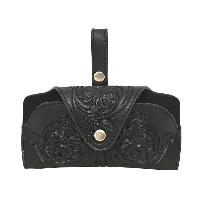 Rafter T Ranch Co. Tooled Sunglasses Case- Black 1