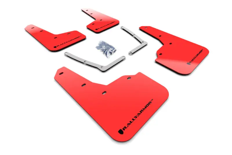 Rally Armor 16-21 Honda Civic Si Red Ur Mud Flap W/Black Logo 1