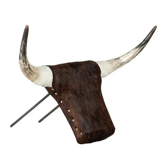 Rank Racks Cowhide Covered Roping Dummy With Authentic Horns 1