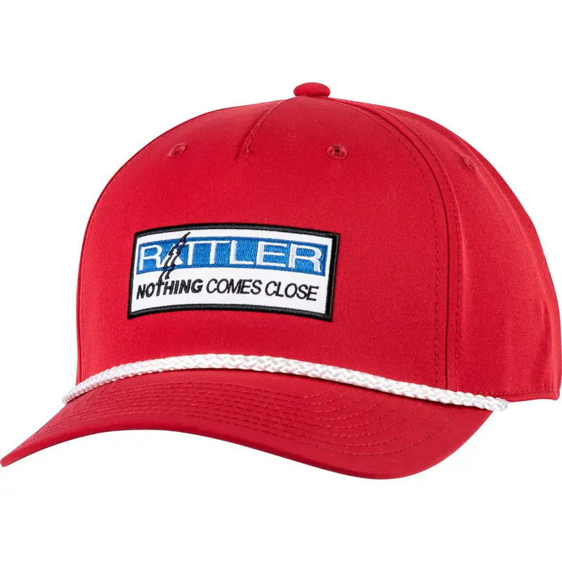 Rattler Ropes Red 5 Panel Snapback Cap With Patch 1