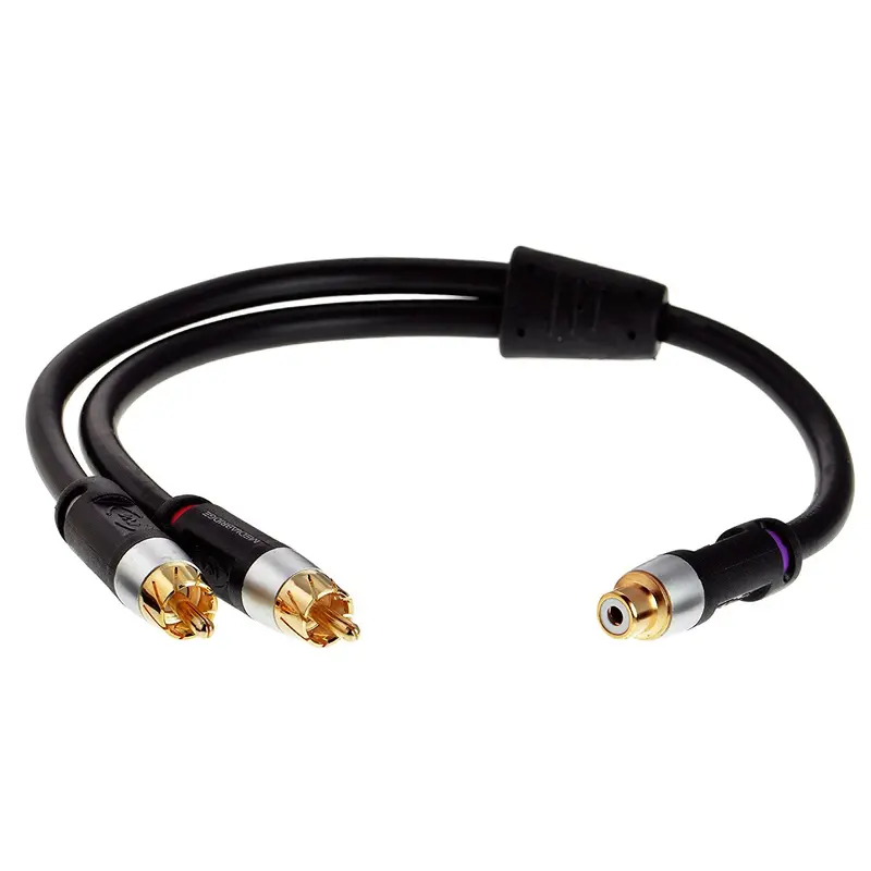 Rca Y Cable - Rca Mono Female To Two Rca Male 1