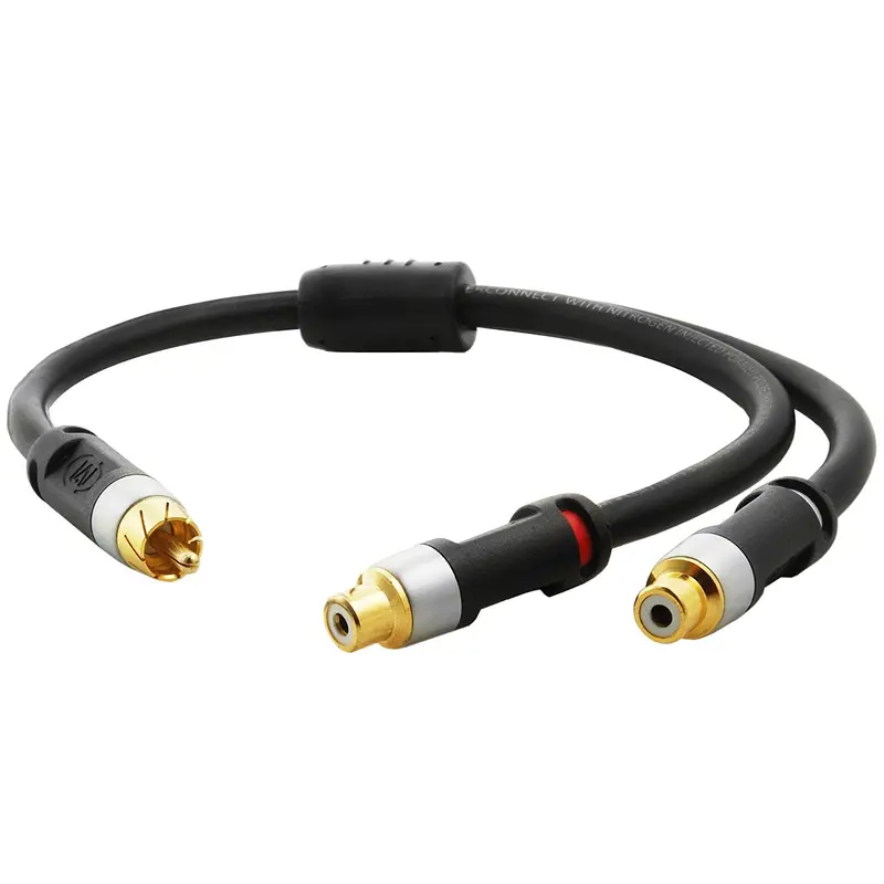 Rca Y Cable  - Rca Mono Male To Two Rca Stereo Female 1