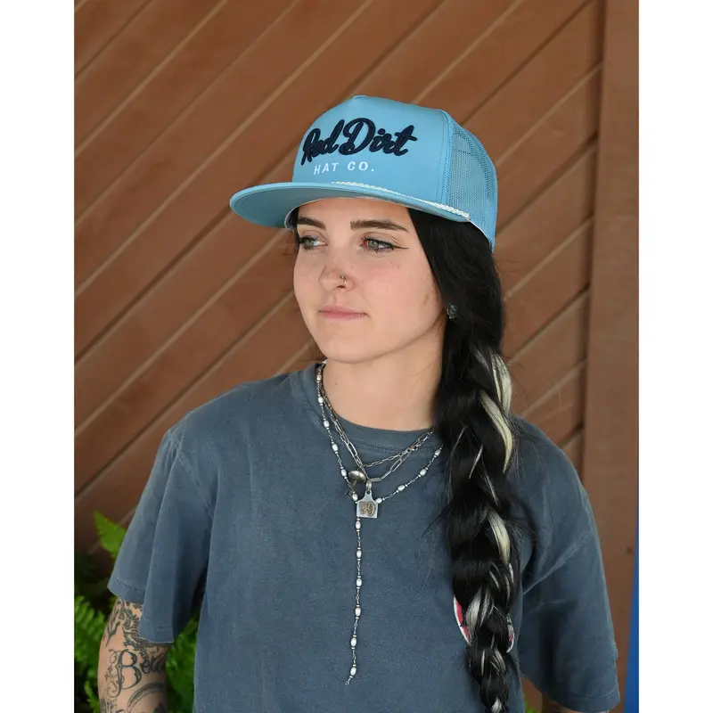 Red Dirt Hat Co. Cowboy Bill Light Blue Mesh Cap 2