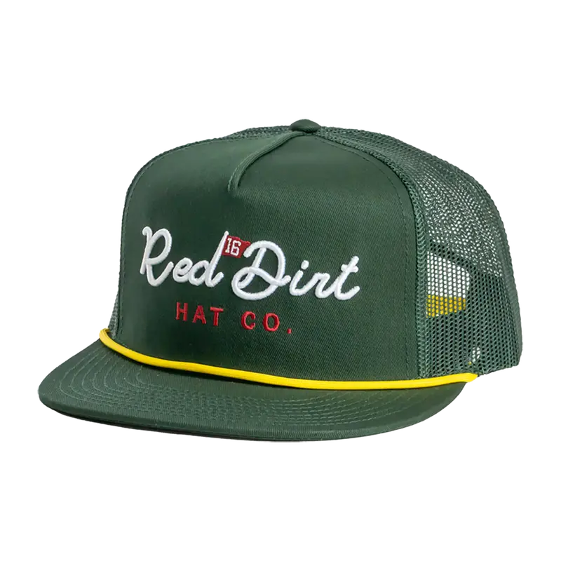 Red Dirt Hat Co. Hole In One Hunter Green Mesh Cap 1