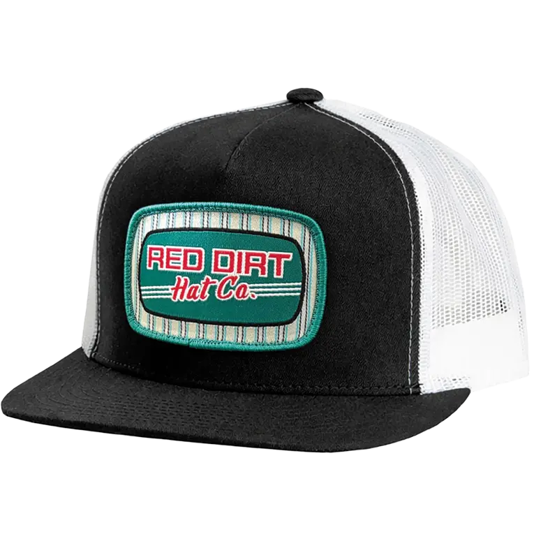 Red Dirt Hat Co. Peppermint Patty Black And White Mesh Snapback Cap 1