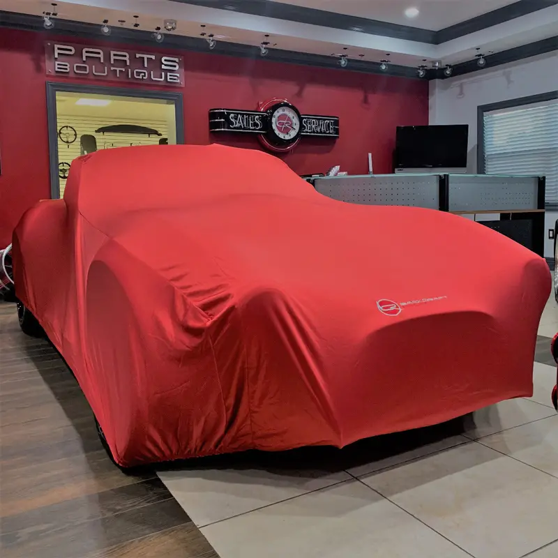 Red Indoor Car Cover-Form Fitting 1