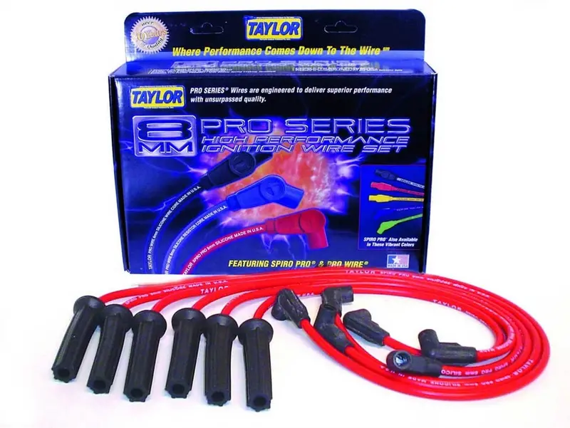 Red Spiro-Pro 6 Cylinder Plug Wire Set 1