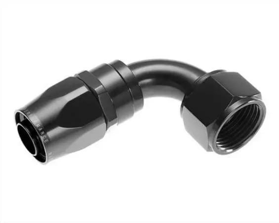 Redhorse Performance 90 Degree Swivel-Seal Female Aluminum Hose End - Black 1