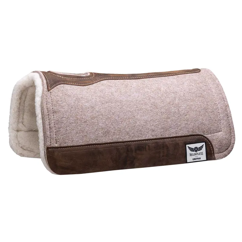 Relentless Trevor Brazile 1" Extreme Felt Gel Roper Saddle Pad 30" X 31"- Tan 1